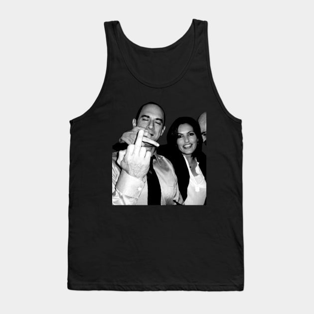 Vintage Elliot Stabler And Olivia Benson Middle Finger Tank Top by ADODARNGH